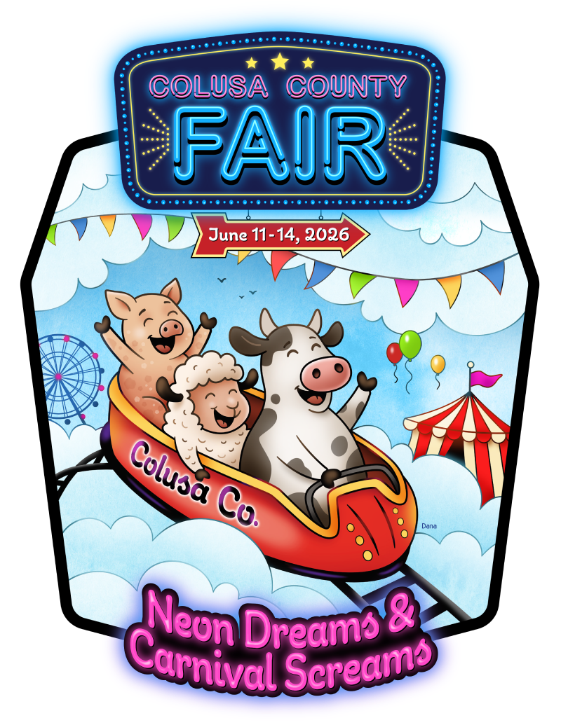 2026 'Neon Dreams' Colusa County Fair logo
